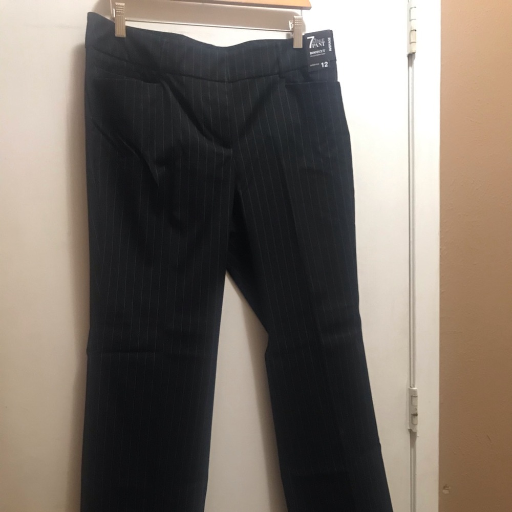 Black & White Pinstriped Pants